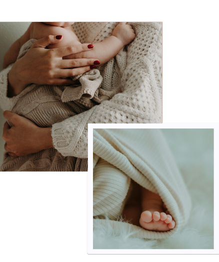 mère avec son bébé après un accompagnement naissance